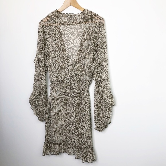 Anthropologie Ranna Gill ruffled leopard print dress - Picture 11 of 12